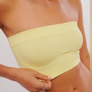 Free People Meg Bandeau Bright Yellow Medium / Large